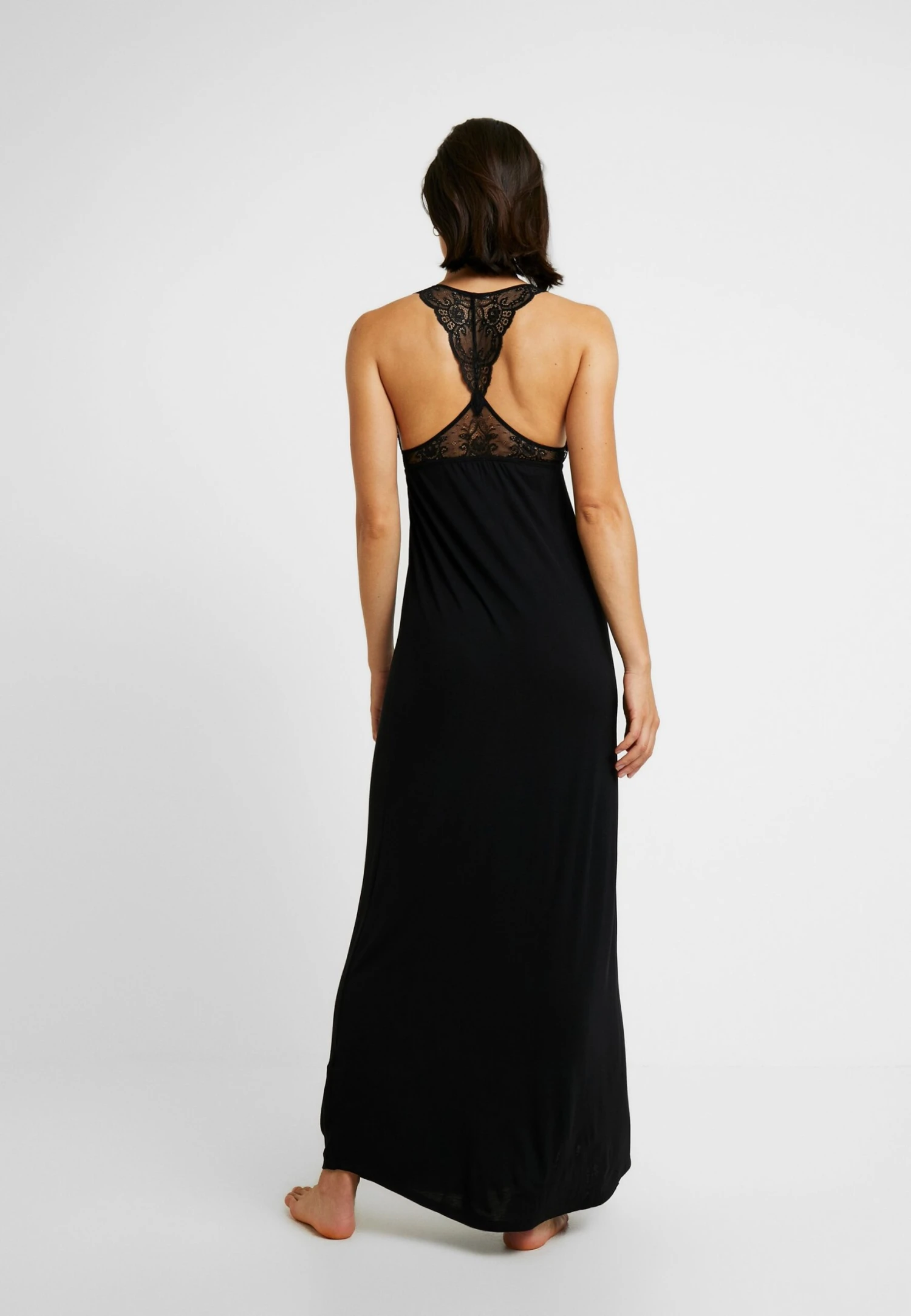 Anna Field Anna Long Viscose Dress- Nachtjapon - Black 3 Anna Field Anna Long Viscose Dress- Nachtjapon - Black - Afbeelding 3