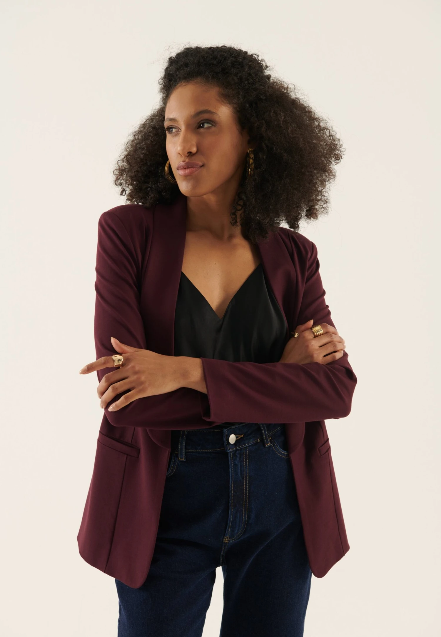 Anna Field Blazer - Bordeaux 4 Anna Field Blazer - Bordeaux - Afbeelding 4