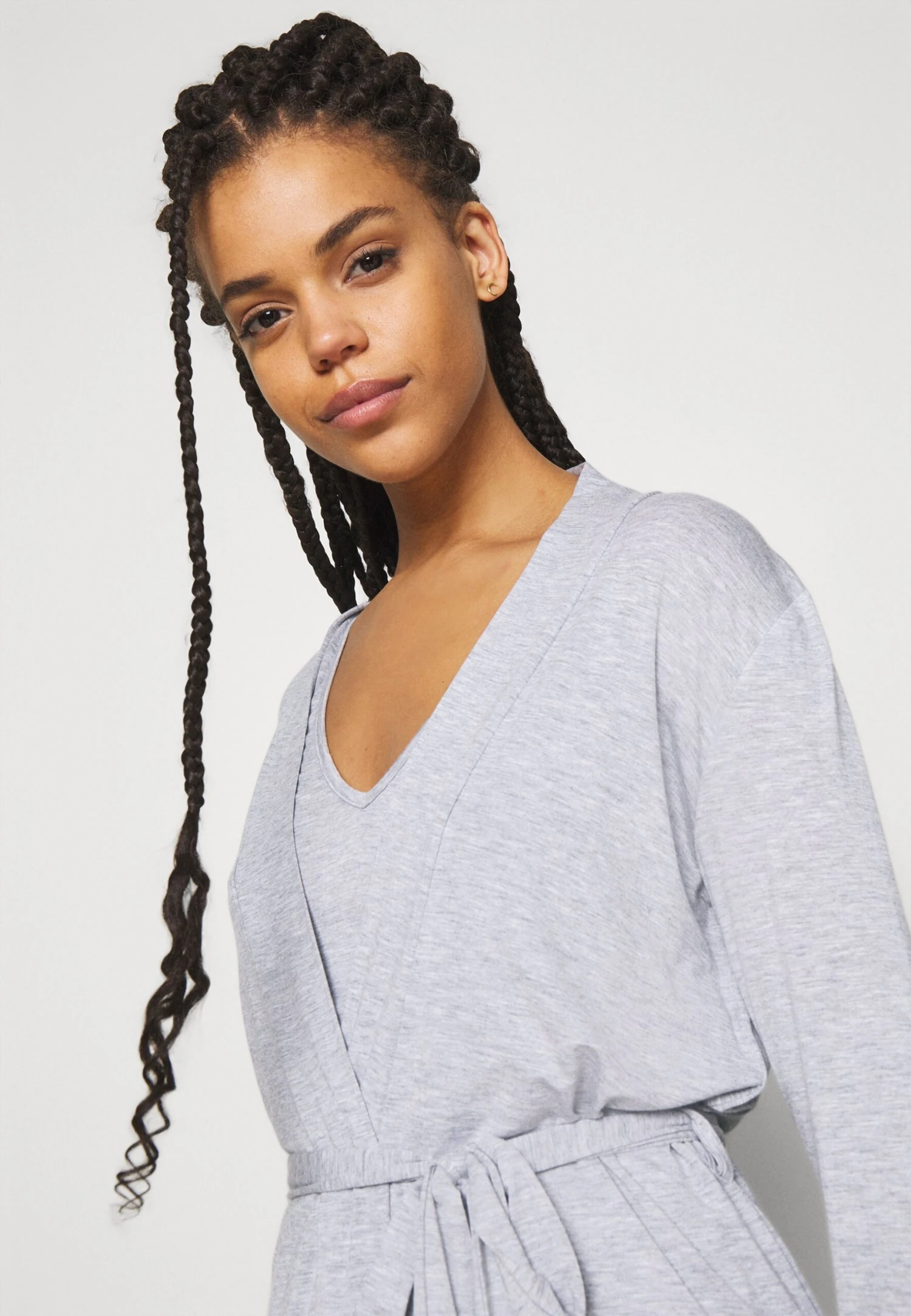 Anna Field 3 Piece Jersey- Pyjama - Mottled Light Grey 6 Anna Field 3 Piece Jersey- Pyjama - Mottled Light Grey - Afbeelding 6