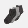 Anna Field Lurex Socks 3 Pack - Sokken - Grey/Black