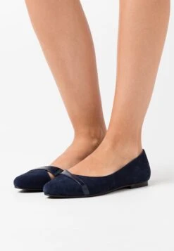 Anna Field Leather- Ballerina'S - Dark Blue